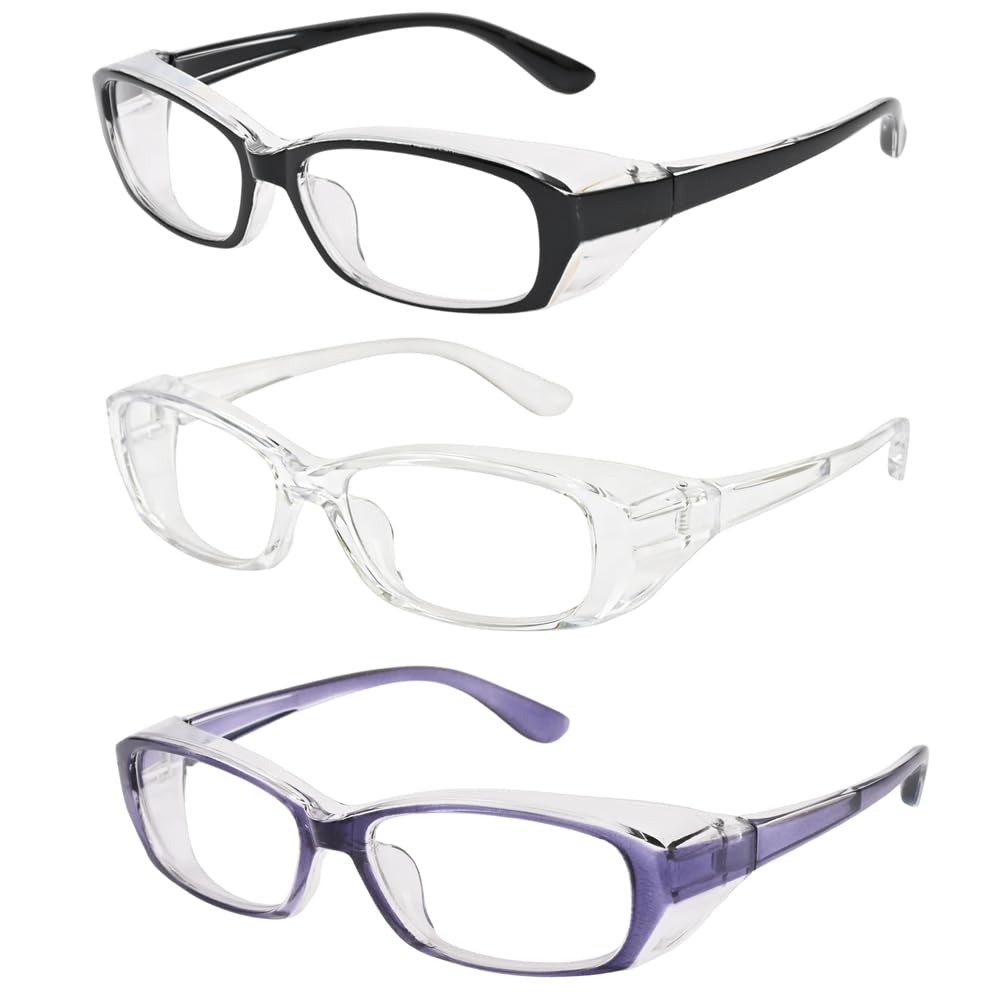 

Pollen Allergy Pollen Protection Adult Scratch UV Protection [PAERDE] Glasses, Anti-Fog, Goggles, Size, Resistant, (Black/Blue/Clear)