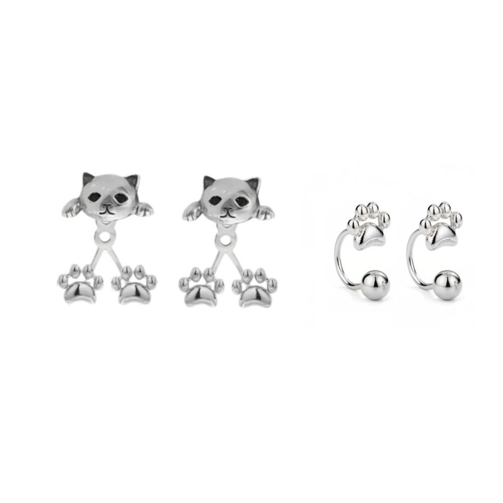 Animal Kitten Stud Earrings Korean Style Cat Paw Earrings Fashion Cat Earrings  Party Gift