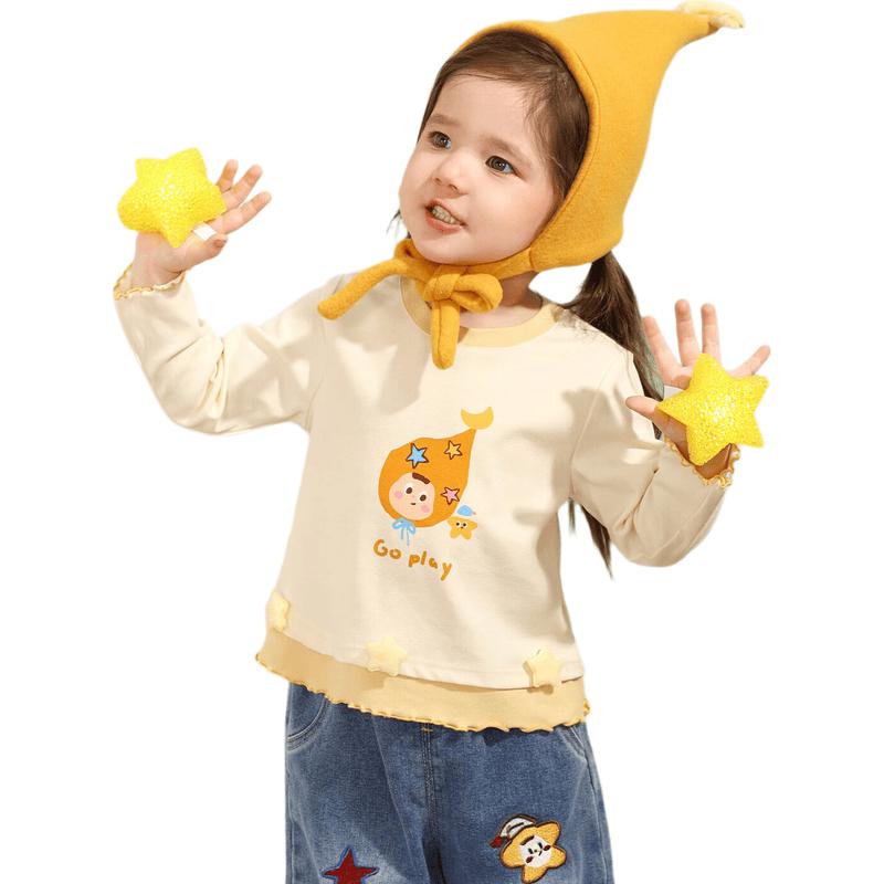 LUSON Baby Girl Star Cartoon Hooded Jacket Set 73