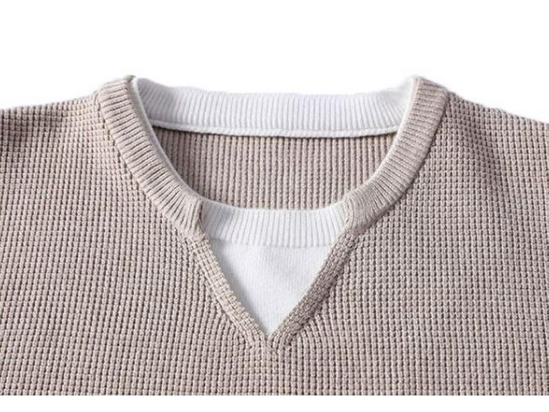 Maglione Trendy a Due Pezzi da Uomo 2025 - Vestibilità Larga Base Moda