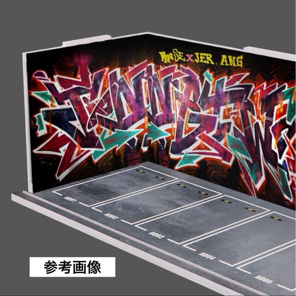 Scale Garage Model Parking Lot Showroom Pit Diorama Miniature Car 1/64 (Gray) [Used]