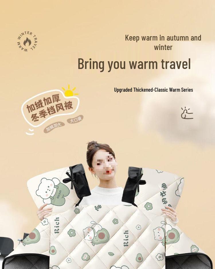 Ganzjahres Wasserdichte Elektrofahrzeug Windschutzscheibenabdeckung - Fleecegefüttert, Dick & Winddicht für Motorräder