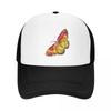 Yellow Pink Butterfly Baseball Cap Big Size Hat Golf Vintage Visor Man Womens