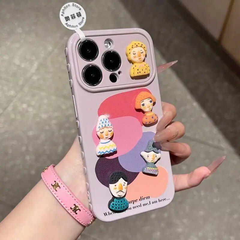 The new love frame doll is suitable for anti-drop iPhone16/15Pro mobile phone case 17promax protective case.