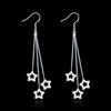 Hollow Star Shape Copper Plated Drop Earrings For Women Fashion Cute/Romantic Jewelry High Quality Dangle Long Earrings  E161