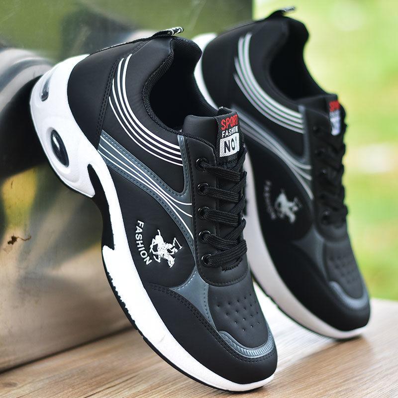 Men's Shoes 2024 Casual Shoes New Trendy Breathable Leather Running Sports Males Shoes Fashion Hiking Solid Durable Man Sneakers