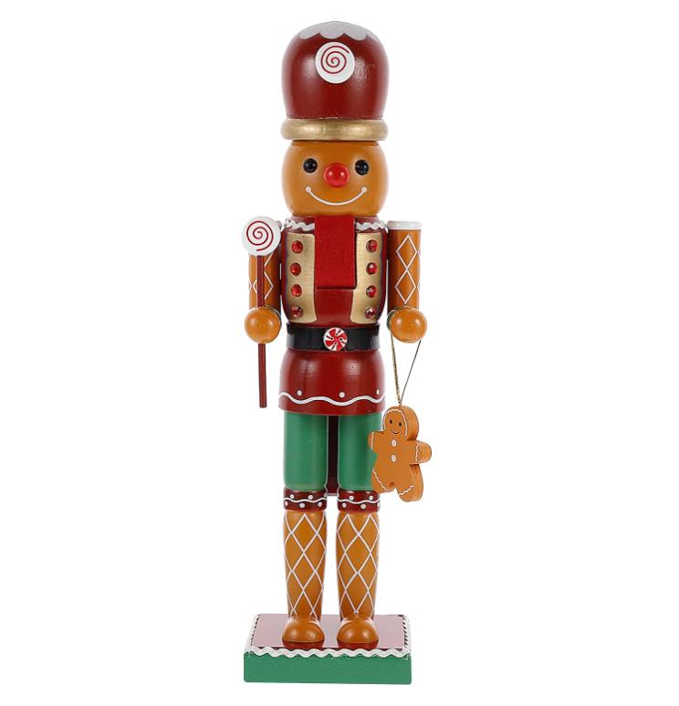 

35 см Щелкунчик солдат деревянные украшения милый пряничный человечек рождественские украшения ручная роспись настольная фигурка для домашнего декора