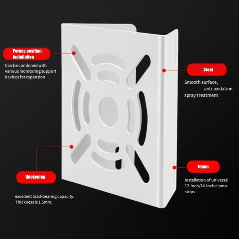 Heavy Type Iron Poles Mount Brackets Security Cameras With Adjustable Hose Clamps For Outdoor Installation