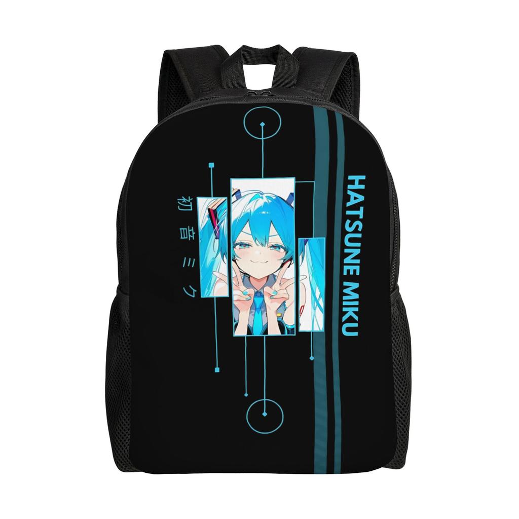Hatsunes Anime Mikus Travel Backpack Men Women School Computer Bookbag Virtual Singer College Student Daypack Bags