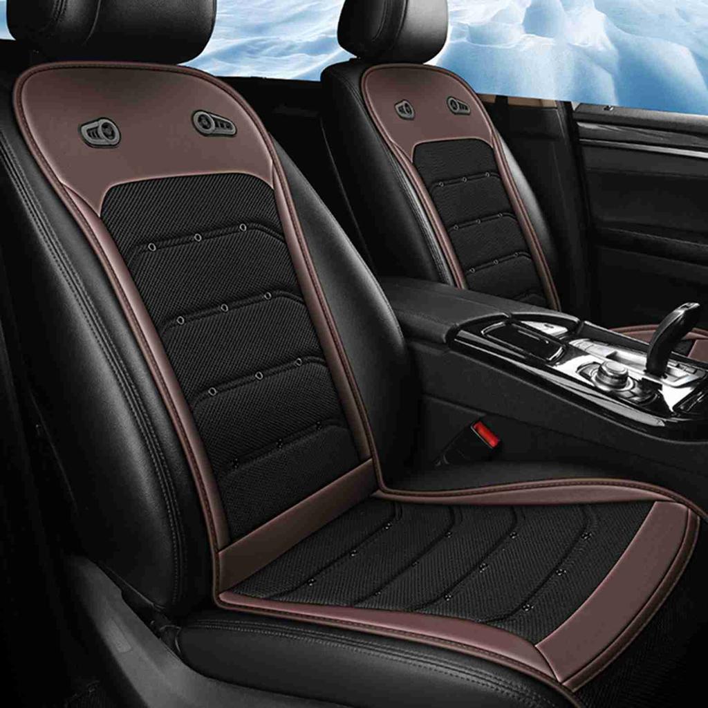 Cooling Car Seat Cushion 12V/24V Front Seat Cooled Cover with Intelligent Fans Breathable Ventilated Seat Cushion for Car Truck