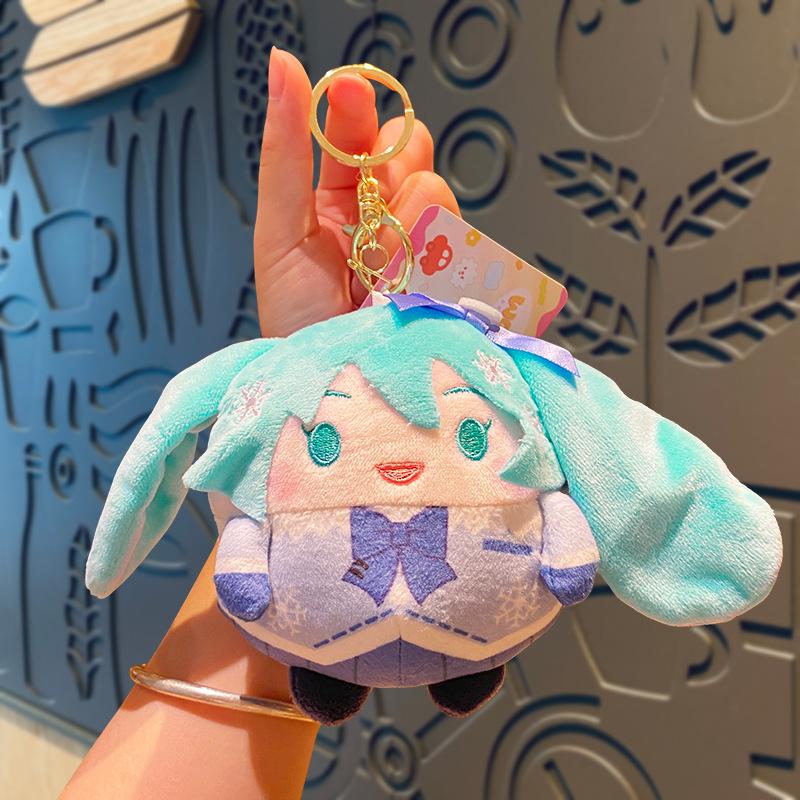 Miku Hatsune Plush Keychain Cute Anime Wallet Charm Creative Key Holder Couple Bag Accessory Small Gift For Fans