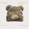 Furry Hat Head Wrap Furry Bear Soft Thicken Hood for Women Outdoor Wear Thicken Ear for Winter Sports Cycling Skiing