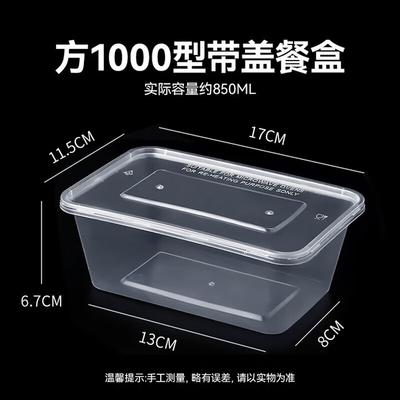 Disposable Rectangular Food Containers with Lids