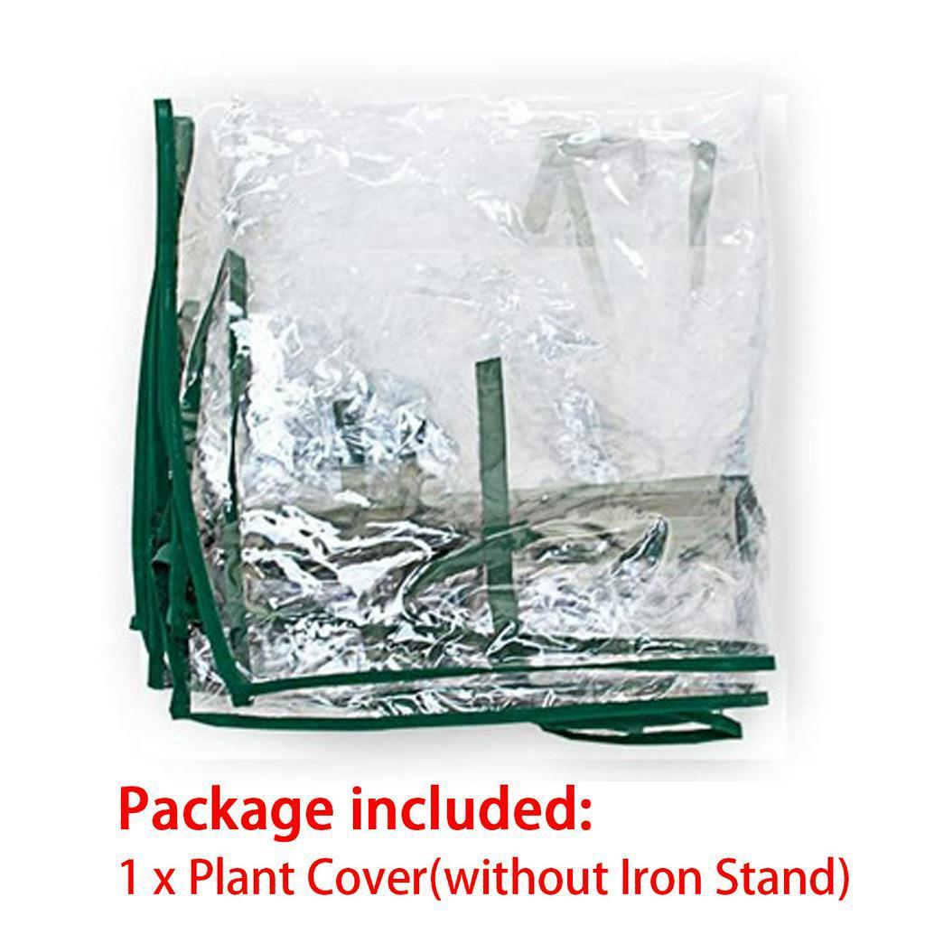 Mini PVC Warm Tier Household Plant Greenhouse Cover Waterproof Anti-UV Protect Tomato Plants Flowers (without Iron Stand)  29.37 * 19.69 * 59.06in