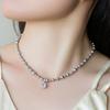 Aquamarine Light Luxury Temperament High Sense Collarbone Chain Women's Niche Accessories Broken Silver Pearl Necklace