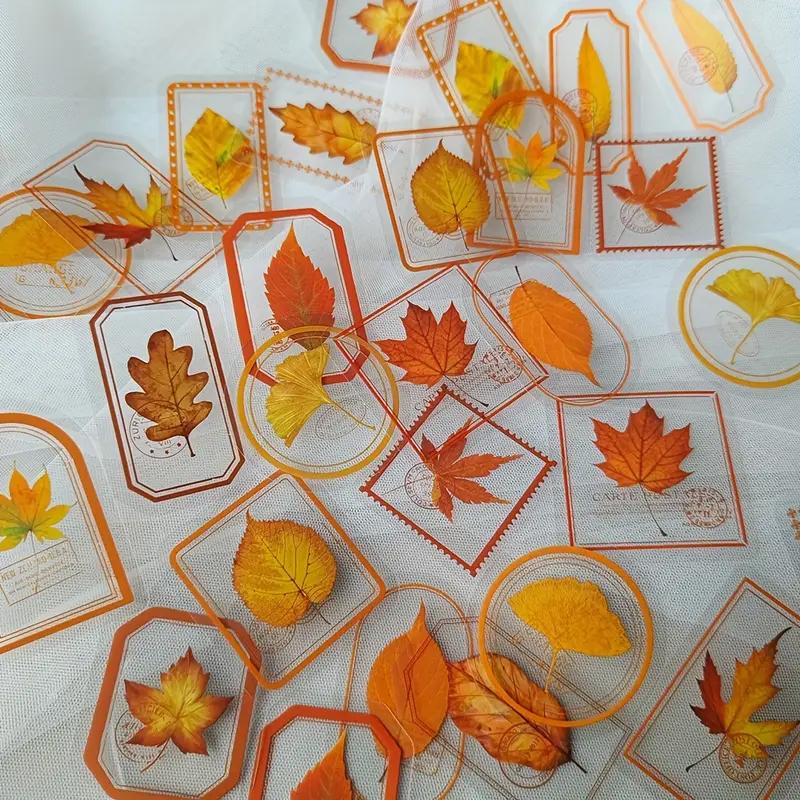 30 Pieces of Vintage Flowers Plants Leaves Handmade Account DIY Decoration Stickers Magazine Decoration Supplies DIY Decoration Label Stickers