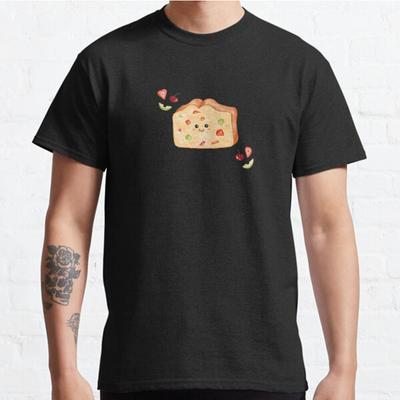Zomer Mannen Mode Casual Korte Mouwen Schattige Vruchtencake Zwarte T-shirts Oversized T-shirts
