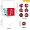 6Pcs Christmas Greeting Card Merry Christmas Handwritten Cards For Family Friends Best Wishes Cards Postcards Envelopes Sticker
