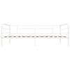 VidaXL Cadre de lit de repos Blanc Métal 90 x 200 cm
