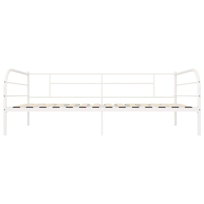 VidaXL Cadre de lit de repos Blanc Métal 90 x 200 cm