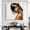 Nordic Modern African Women Painting Canvas Art Posters and Prints Scandinavian Wall Picture for Living Room Home Decor