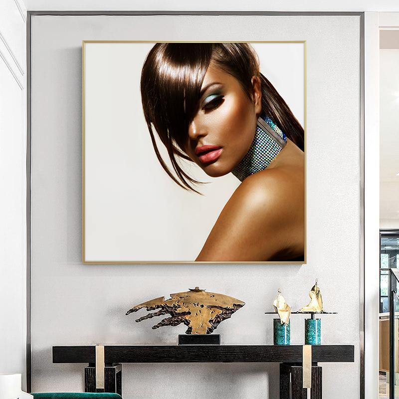 Nordic Modern African Women Painting Canvas Art Posters and Prints Scandinavian Wall Picture for Living Room Home Decor