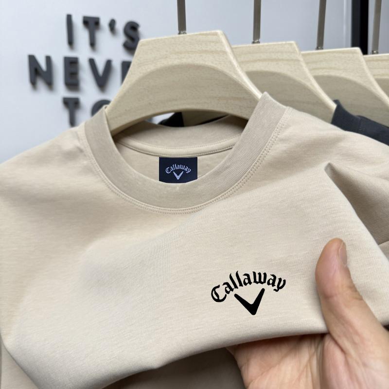 Callaway 2025 Summer Men's and Women's New Embroidered High-quality Round Neck Large T-shirt Couple Golf T-shirt