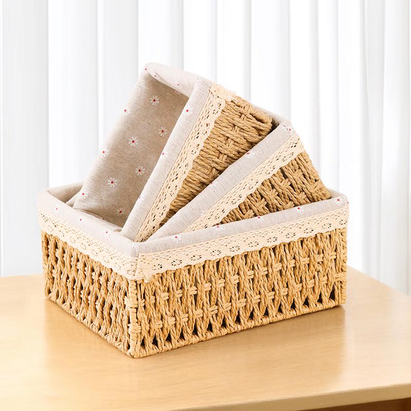Rattan Woven Storage Basket Set