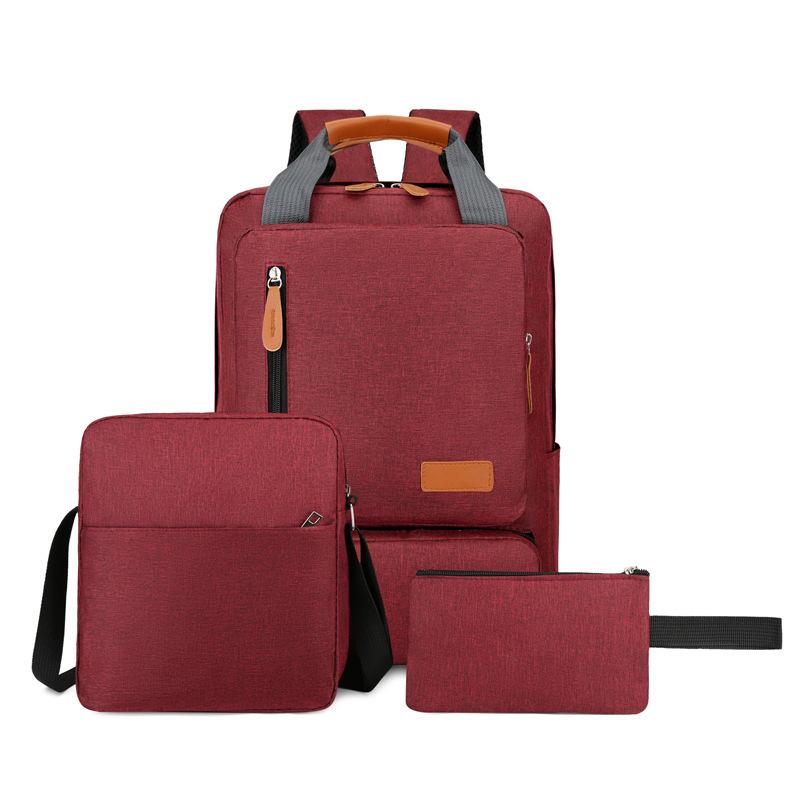3pcs Backpack Set Women Men Laptop Backpack Shoulder Bag Small Pocket for Travel School Business Work College