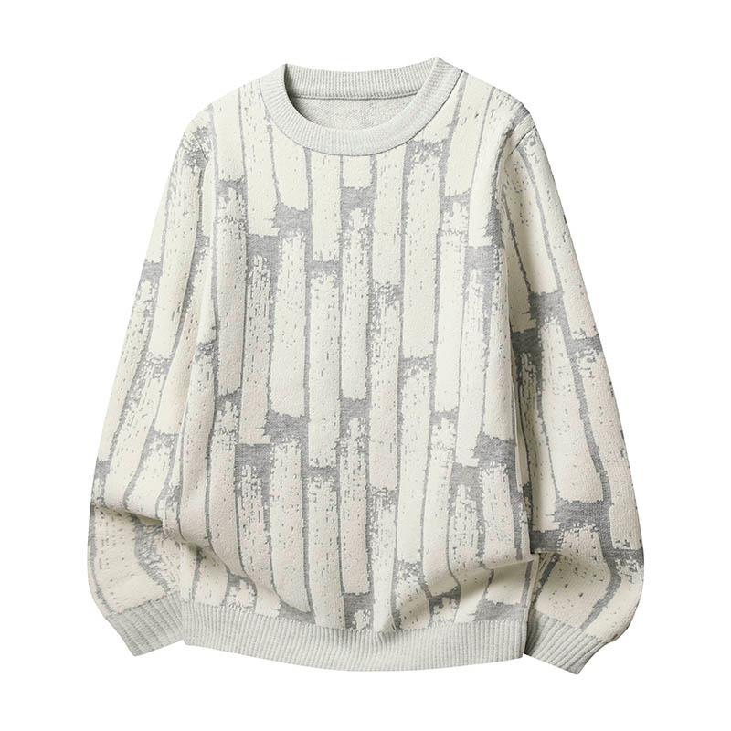 Autumn and Winter Round Neck Pullover Sweater for Men Versatile Casual  Bottoming Shirt Sweatshirt Top