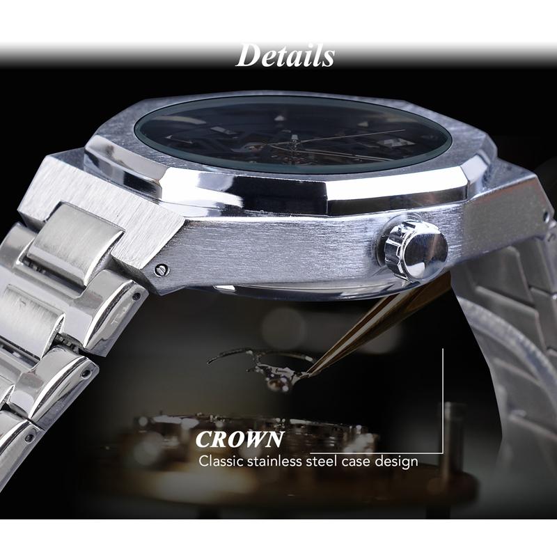 Montre mécanique tourbillon squelette design steampunk montres-bracelets pour hommes montre automatique étanche affaires luxe