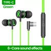 OLAF Magnetic Wired Headphones 3.5mm/Type-C DAC 90 Degree Bend Plug Earphones With Mic Headset Sports Earbuds For Mobile Phones