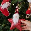 Assorted Shapes Christmas Fabric Ornament Foam Inner Holiday Fabric Charm  Seasonal Display