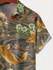 Emptio Regular Japanese Early Stylish American Cool Chinese Animal Short Sleeve Street Collar, Refreshing, Style, Summer, Haori, Breathable, Top,