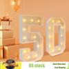 Bymaocar Mosaic Illuminated 3D Number Frame, 100CM 30/40/50 LED Light Up Numbers Ornament with Light for Birthday Party Decor