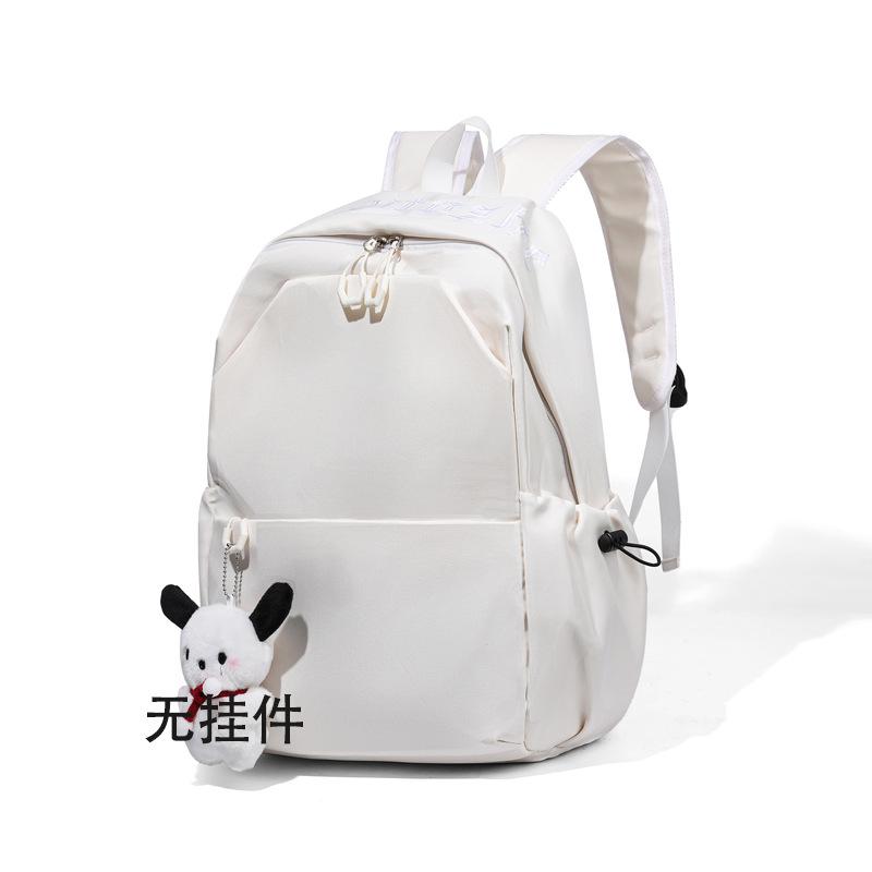 

Оптовый рюкзак большой вместимости для учеников средней школы 2025 зима новый модный женский рюкзак для студентов колледжа рюкзак для отдыха на короткие расстояния белый
