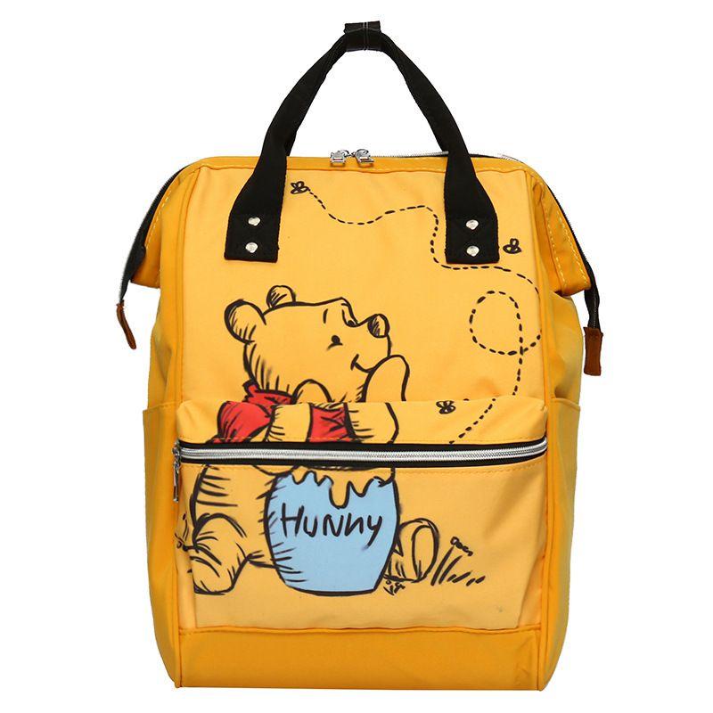 

Pooh Bear Mommy Bag Printed Backpack For Mothers And Babies Large Capacity Travel Backpack жёлтый