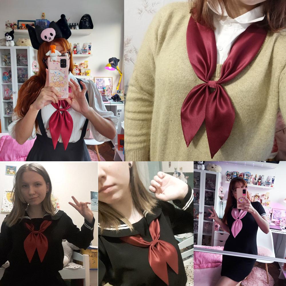 Papillon da donna, classico, per camicie, per donna, da lavoro, per studenti, solido, JK, farfalla, per ragazze, abiti, papillon