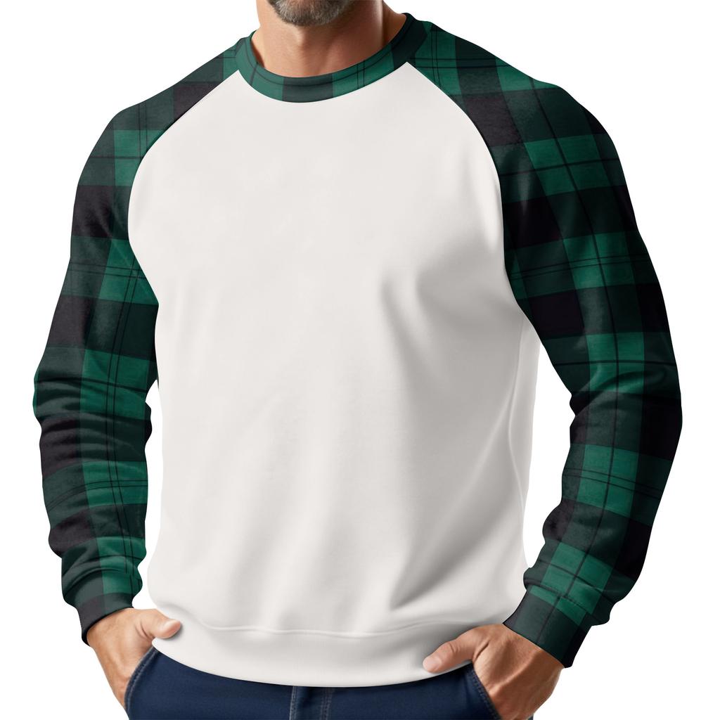 Men's Christmas Raglan Crewneck Fleece Sweatshirt