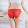 Women Mid‑Low Waist Sheer Mesh Panties Scalloped Lace Trim Double Bows Decor Soft Breathable Sweet Ladies Briefs Underwear Lingerie