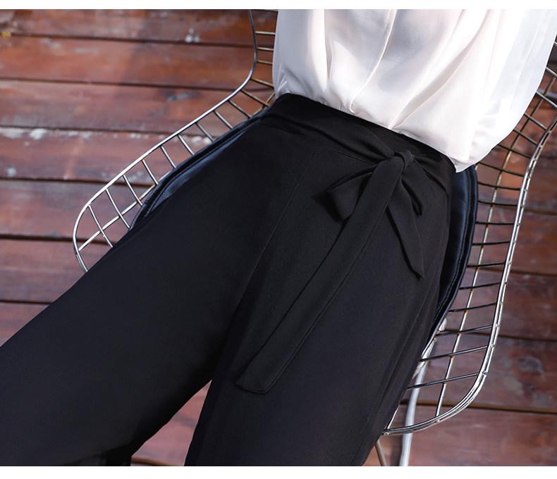 Women's High-Waist Chiffon Wide-Leg Summer Pants with Slit