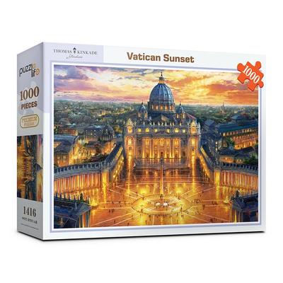 Vatican Palace Sunset Jigsaw Puzzle PL1416, Mixed Colors, 1000 Pieces Jigsaw Puzzle, Childrens Games, Educational Toys