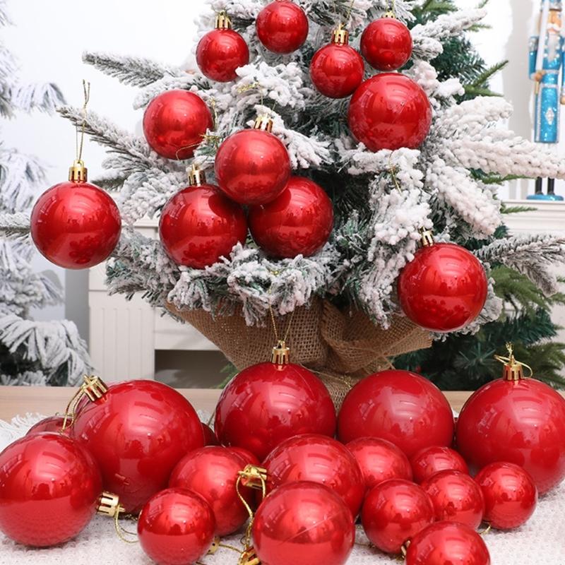 Festival Shatterproof Christmas Ornament Attractive Christmas Tree Hanging Sphere Ornament for Seasonal Display Decors