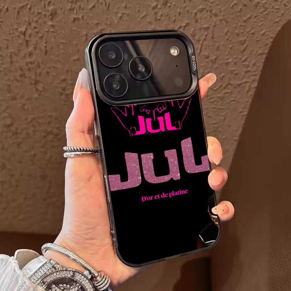 Funda de teléfono para rapero JUL Julien Mari Color Carcasa Plateada Para IPhone 17 16 15 14 13 12 11 Pro Max Plus