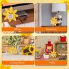 1/2pcs Positive Sun Crochet Dolls with Inspirational Cards-Handmade Yellow Knitted Suns for New Year, Birthday Party Decorations