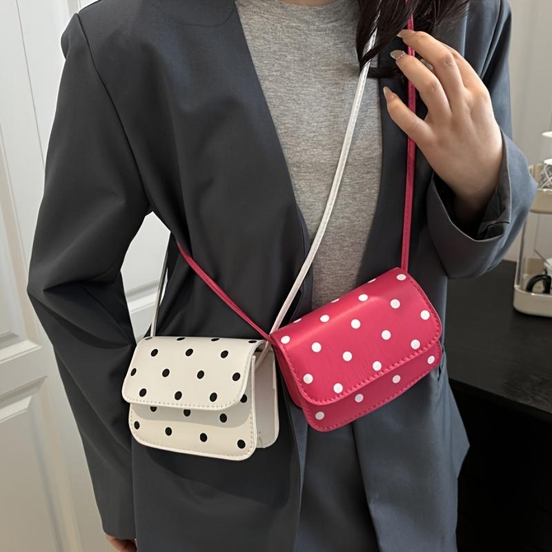 Mini Handbag for Women, Featuring Polka Dot Pattern That Is Versatile And Stylish Handbag, Shoulder Bag, Polka Dot Design