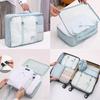 7pcs Travel Portable Luggage Organizer Bags Save Space Breathable Mesh Bag Clothing Classified Storage Bags Large Capacity Pouch