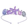 DIEZI Ocean Style Fish Tail Shell Starfish Flower Tiara Crown Women Girls Princess Elegant Hair Dress Party Jewelry Accessories