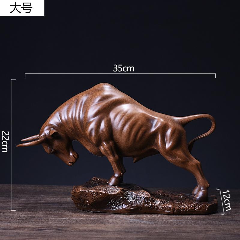 Resin Handicrafts Realistic Figure Sculpture Golden Bull Figurine Bull Statue Cattle Cow Decorative Figurines Home Decoration
