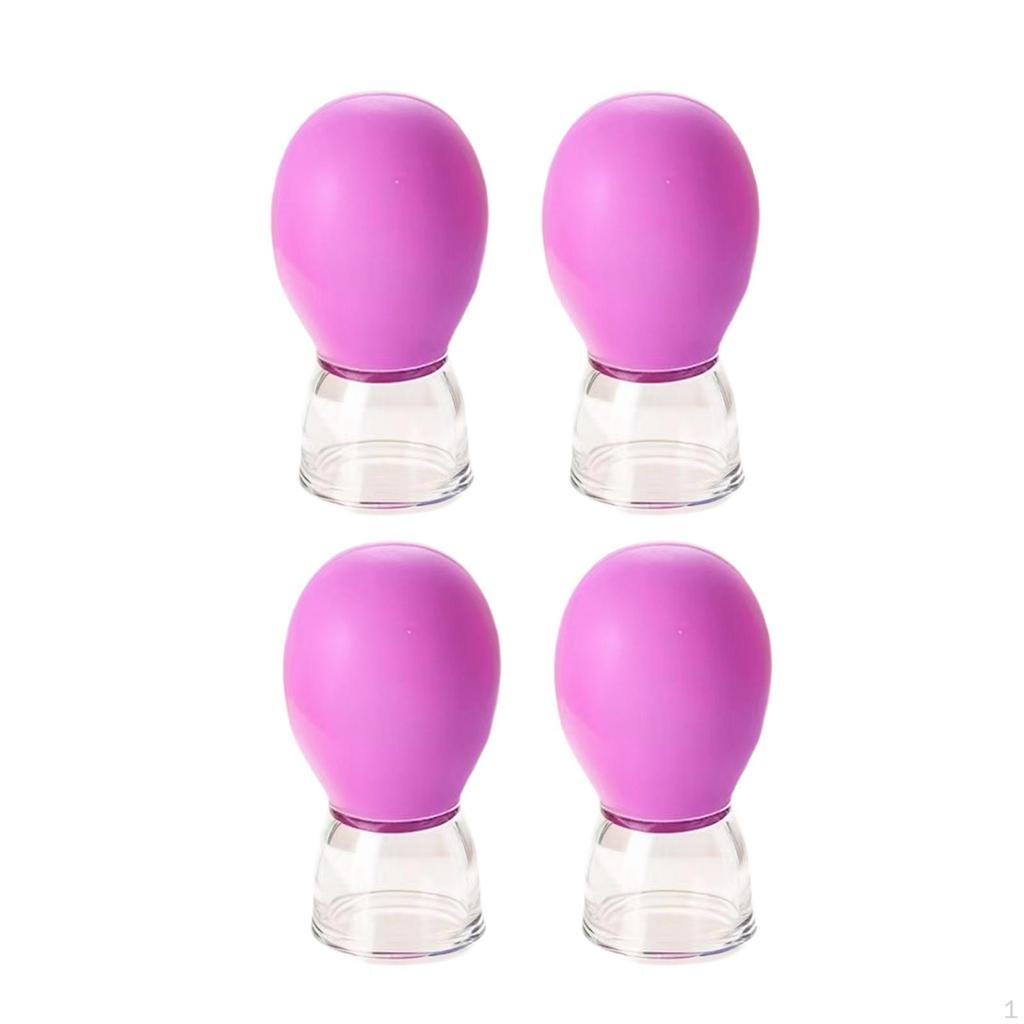 4 Pcs Facial Cupping Set, Vacuum Massage Professional Neck Muscle Set for Home,